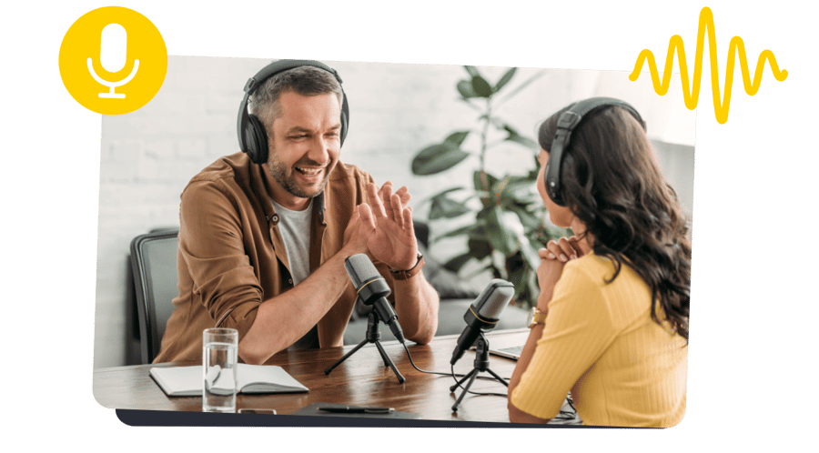podcasters talking